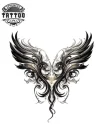 tatouage-temporaire-nuque-masculin-plumes-angelique-raffinees