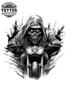 tatouage-temporaire-moto-nuque tatouage-temporaire-moto-nuque
