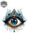 tatouage-temporaire-œil-nuque-style-unique tatouage-temporaire-œil-nuque-style-unique