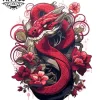 tatouage-temporaire-cou-serpent-style-authentique tatouage-temporaire-cou-serpent-style-authentique
