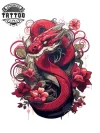tatouage-temporaire-cou-serpent-style-authentique tatouage-temporaire-cou-serpent-style-authentique