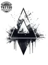 tatouage-temporaire-cou-design-triangle-singulier tatouage-temporaire-cou-design-triangle-singulier