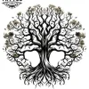 autocollant-temporaire-nuque-arbre-de-vie-style-élégant autocollant-temporaire-nuque-arbre-de-vie-style-élégant