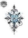 tatouage-temporaire-flocon-de-glace-pour-nuque tatouage-temporaire-flocon-de-glace-pour-nuque