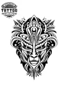tatouage-temporaire-style-ethnique-pour-garçon-emplacement-cou tatouage-temporaire-style-ethnique-pour-garçon-emplacement-cou