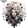 tatouage-ephemere-epaule-femme-lion-realisme tatouage-ephemere-epaule-femme-lion-realisme