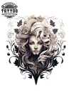 tatouage-ephemere-epaule-femme-lion-realisme tatouage-ephemere-epaule-femme-lion-realisme