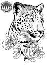 tatouage-temporaire-félin-hanche tatouage-temporaire-félin-hanche