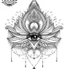 tatouage-temporaire-lotus-hanche-design-floral-élégant tatouage-temporaire-lotus-hanche-design-floral-élégant