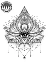 tatouage-temporaire-lotus-hanche-design-floral-élégant tatouage-temporaire-lotus-hanche-design-floral-élégant