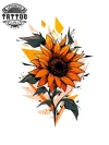 tatouage-temporaire-tournesol-nuque-conception-unique-et-fleuri