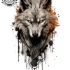 tatouage-temporaire-loup-pour-mollet-conception-singulière tatouage-temporaire-loup-pour-mollet-conception-singulière