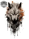 tatouage-temporaire-loup-pour-mollet-conception-singulière tatouage-temporaire-loup-pour-mollet-conception-singulière