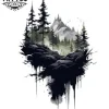 tatouage-temporaire-montagne-pour-jambe