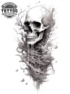 tatouage-temporaire-impactant-mollet-style-unique-mort tatouage-temporaire-impactant-mollet-style-unique-mort