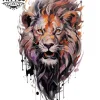 tatouage-temporaire-lion-pour-jambe-conception-noble tatouage-temporaire-lion-pour-jambe-conception-noble