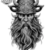 tatouage-pour-homme-viking-temporaire-mollet