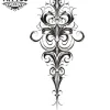 tatouage-temporaire-arabesque-mollet-design-provisoire tatouage-temporaire-arabesque-mollet-design-provisoire