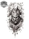 tatouage-temporaire-viking-mollet-style-nordique