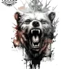 tatouage-temporaire-ours-pour-jambe tatouage-temporaire-ours-pour-jambe