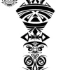 tatouage-temporaire-jambe-mollet-design-traditionnel-polynesien tatouage-temporaire-jambe-mollet-design-traditionnel-polynesien