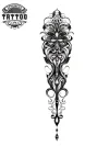 tatouage-temporaire-dentelle-pour-jambe-style-bohème tatouage-temporaire-dentelle-pour-jambe-style-bohème