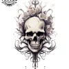 tatouage-temporaire-crane-pour-jambe-inferieure tatouage-temporaire-crane-pour-jambe-inferieure