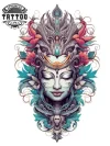 tatouage-temporaire-mollet-design-thailandais tatouage-temporaire-mollet-design-thailandais