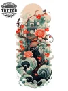 tatouage-temporaire-japonais-pour-garçon-style-mollet