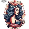 tatouage-temporaire-homme-epaule-pinup-retro-style tatouage-temporaire-homme-epaule-pinup-retro-style