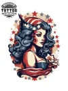 tatouage-temporaire-homme-epaule-pinup-retro-style tatouage-temporaire-homme-epaule-pinup-retro-style