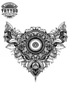 tatouage-temporaire-mandala-pour-nuque-homme-unique tatouage-temporaire-mandala-pour-nuque-homme-unique