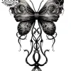 tatouage-temporaire-noeud-mollet-design-tatouage-mollet-éphémère