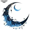 tatouage-temporaire-nuque-design-lunaire-raffiné tatouage-temporaire-nuque-design-lunaire-raffiné