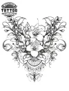 tatouage-temporaire-dame-style-raffiné-cou tatouage-temporaire-dame-style-raffiné-cou
