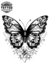 tatouage-temporaire-papillon-nuque-femme-raffiné-et-léger tatouage-temporaire-papillon-nuque-femme-raffiné-et-léger