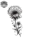tatouage-temporaire-cou-fleurs-design-botanique-tatouage-dissipant tatouage-temporaire-cou-fleurs-design-botanique-tatouage-dissipant