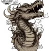 tatouage-temporaire-cou-créature-mythique-style-exclusif tatouage-temporaire-cou-créature-mythique-style-exclusif