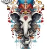 tatouage-transitoire-elephant-pour-jambe-design-unique-et-a-la-mode tatouage-transitoire-elephant-pour-jambe-design-unique-et-a-la-mode