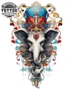 tatouage-transitoire-elephant-pour-jambe-design-unique-et-a-la-mode tatouage-transitoire-elephant-pour-jambe-design-unique-et-a-la-mode