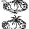 parure-temporaire-cheville-design-palmier-stylé-classe parure-temporaire-cheville-design-palmier-stylé-classe