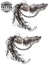 dessin éphémère plume pour cheville raffiné et chic