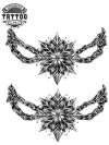 tatouage-temporaire-cheville-flocon-neige-original tatouage-temporaire-cheville-flocon-neige-original