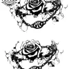 tatouage-temporaire-rose-sombre-pour-cheville-raffinée-et-résistant tatouage-temporaire-rose-sombre-pour-cheville-raffinée-et-résistant