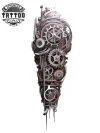 tatouage-temporaire-biomecanique-pour-mollet-conception-originale tatouage-temporaire-biomecanique-pour-mollet-conception-originale