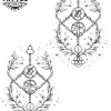 tatouage-transitoire-unalome-pour-cheville-style-spirituel-et-raffiné