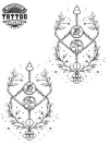 tatouage-transitoire-unalome-pour-cheville-style-spirituel-et-raffiné