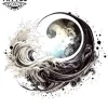 tatouage-temporaire-yin-yang-pour-epaule-design-provisoire-equilibre tatouage-temporaire-yin-yang-pour-epaule-design-provisoire-equilibre