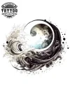 tatouage-temporaire-yin-yang-pour-epaule-design-provisoire-equilibre tatouage-temporaire-yin-yang-pour-epaule-design-provisoire-equilibre
