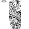 tatouage-temporaire-bras-masculin-dessin-fleuri-rose